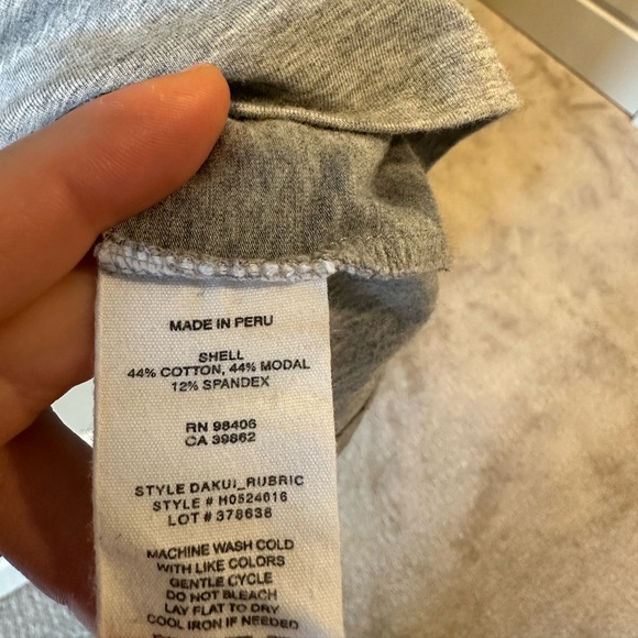 Theory Dakui Gray Tee Shirt Dress with Front tie Detail - Picture 7 of 8